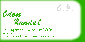 odon mandel business card